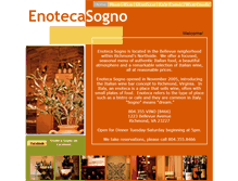 Tablet Screenshot of enoteca-sogno.com